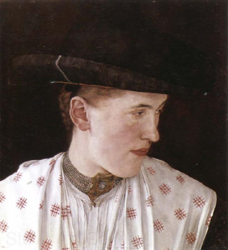Wilhelm Leibl head of a peasant girl Spain oil painting art
